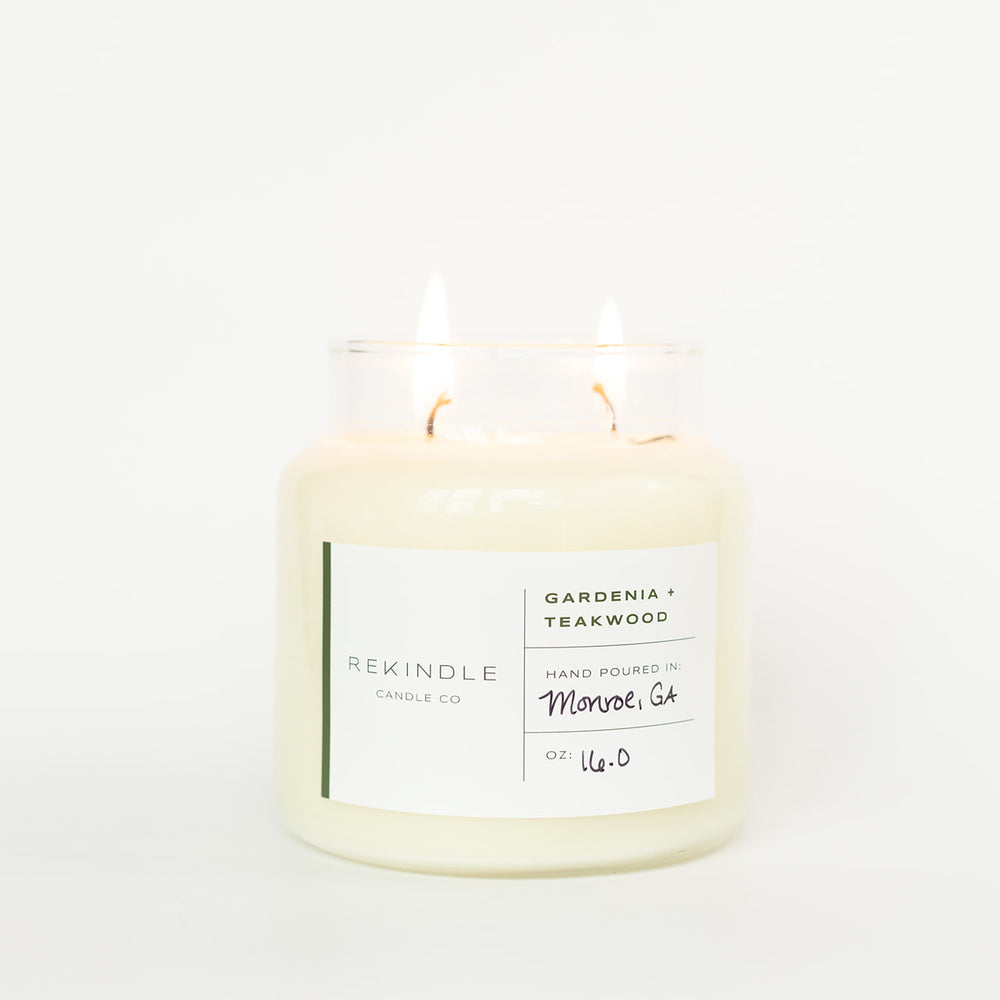 
                      
                        Gardenia + Teakwood Soy Candle
                      
                    