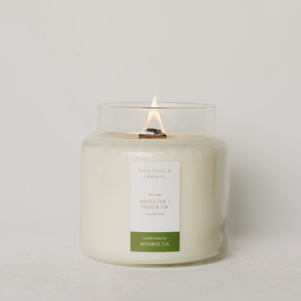 
                      
                        Mistletoe + Fraser Fir Soy Candle
                      
                    