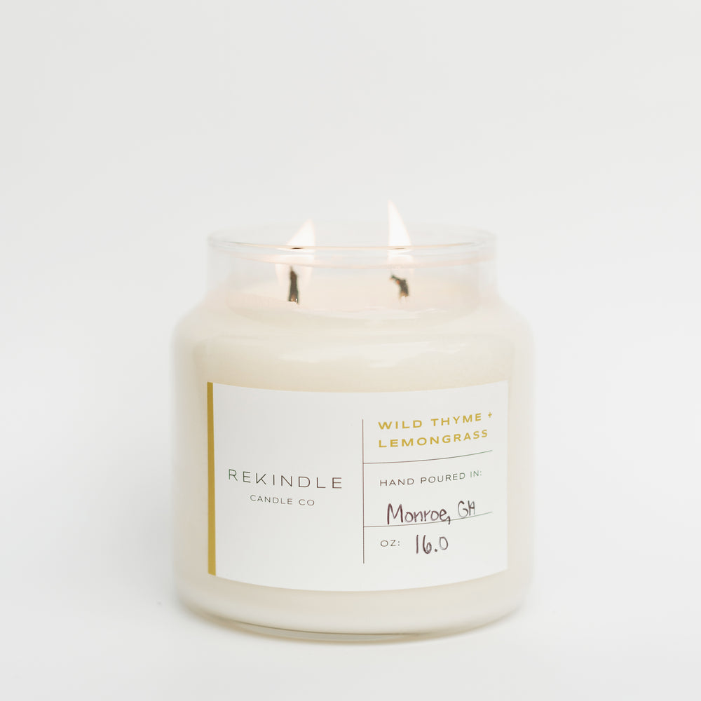 
                      
                        Wild Thyme + Lemongrass Soy Candle
                      
                    
