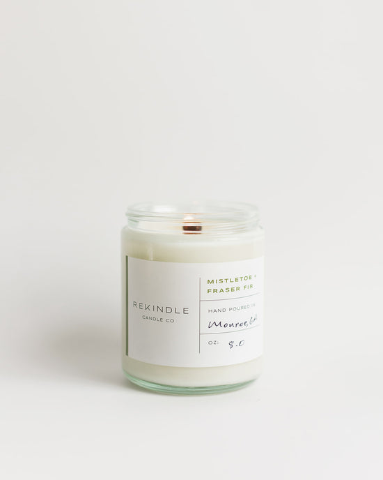 Load image into Gallery viewer, Mistletoe + Fraser Fir Soy Candle
