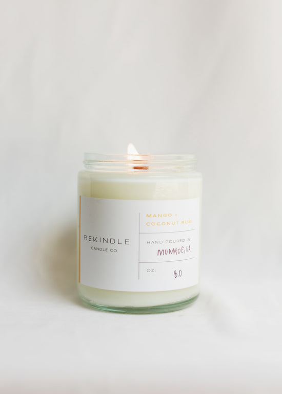 Load image into Gallery viewer, Mango + Coconut Rum Soy Candle
